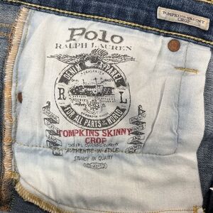 Polo Ralph Lauren Blue Jeans with THOMPKINS SKINNY CROP Pink Floral Design